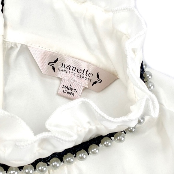 Nanette Lepore Ruffle Mock Neck Sleeveless Blouse - Picture 13 of 14